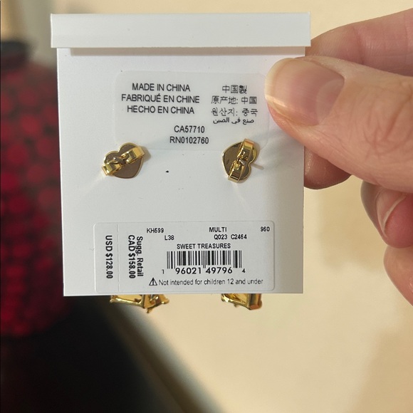 Kate Spade Sweet Treasures Drop Earrings NWT Cocktail Glasses MSRP $128 - Picture 9 of 16